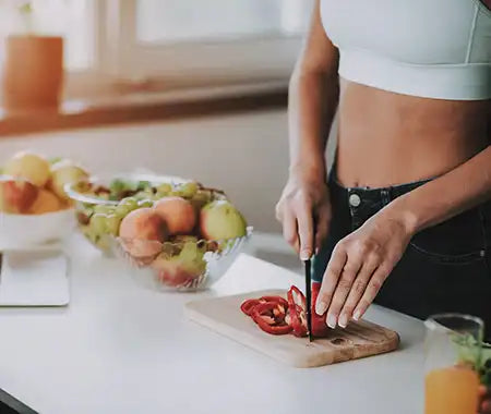 Lebensstil gesunde Ernährung Salat Paprika