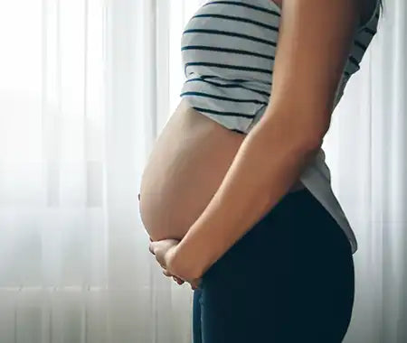 Frau Schwanger Bauch Gardine