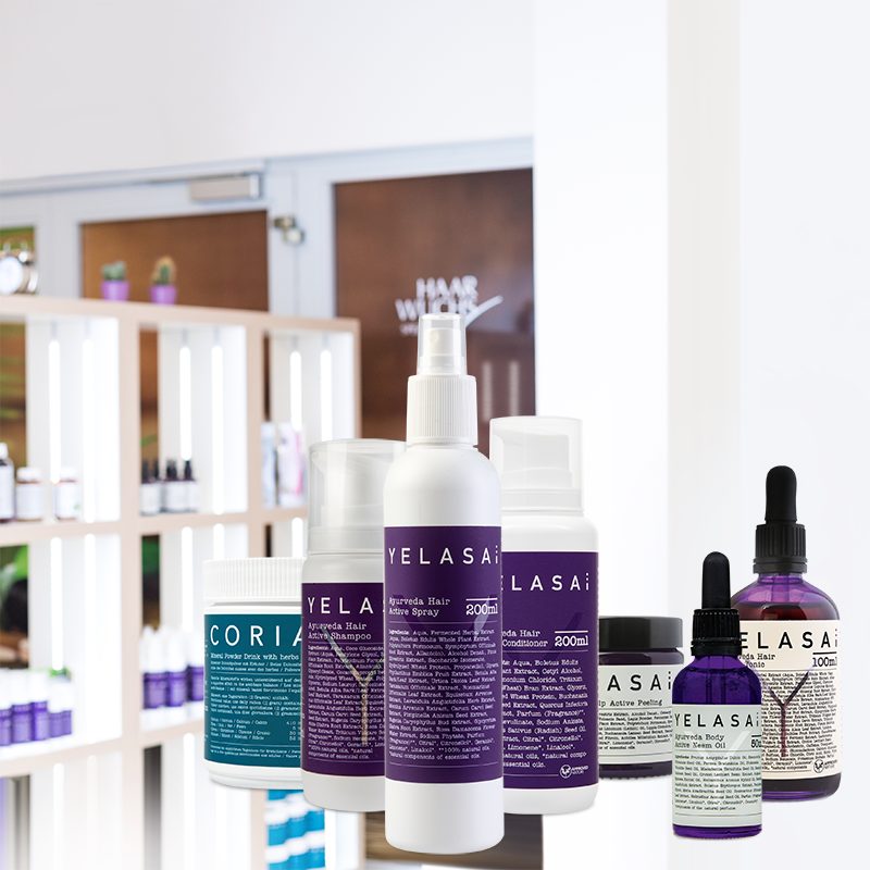 Produktset bei dünnem und feinem Haar für lange Haare