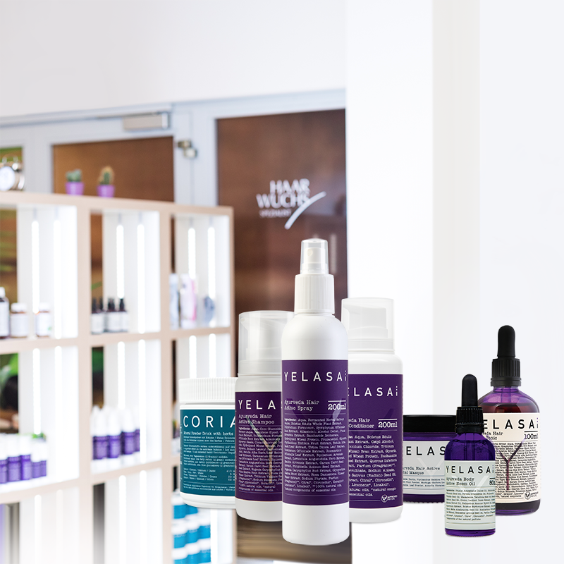 Produktset bei dünnen und feinen Haaren für lange Haare