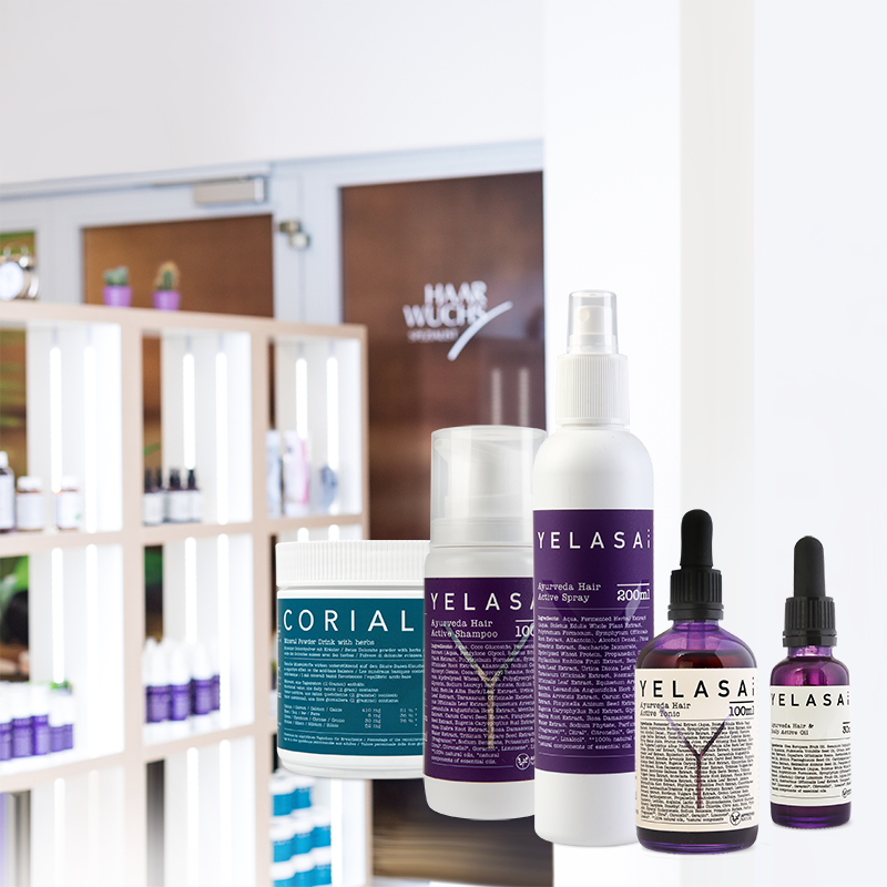 Produktset bei Starkem Haarausfall nach Medikamenten Einnahme