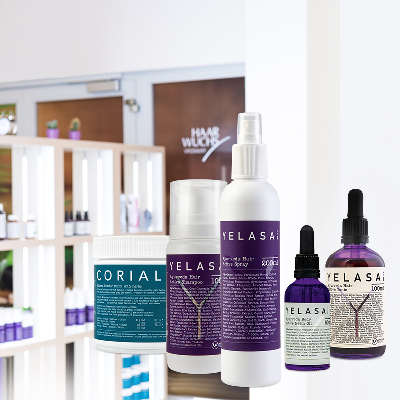 Produktset bei starkem Haarausfall