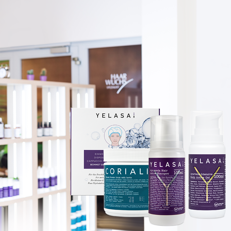 Produktset bei stark schwitzender Kopfhaut für kurze Haare