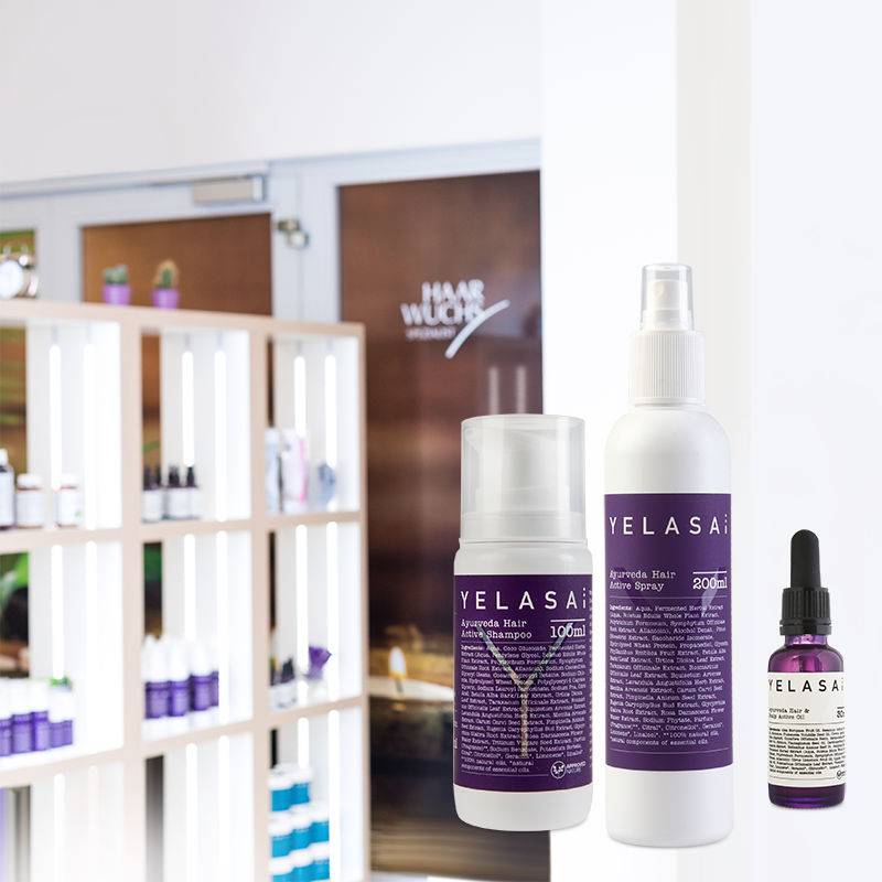 Produktset bei Schuppenflechte für kurze Haare