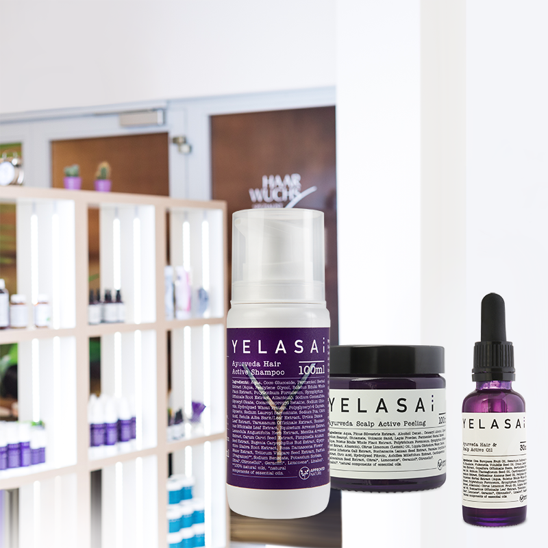 Produktset bei fettigen Haaren für kurze Haare