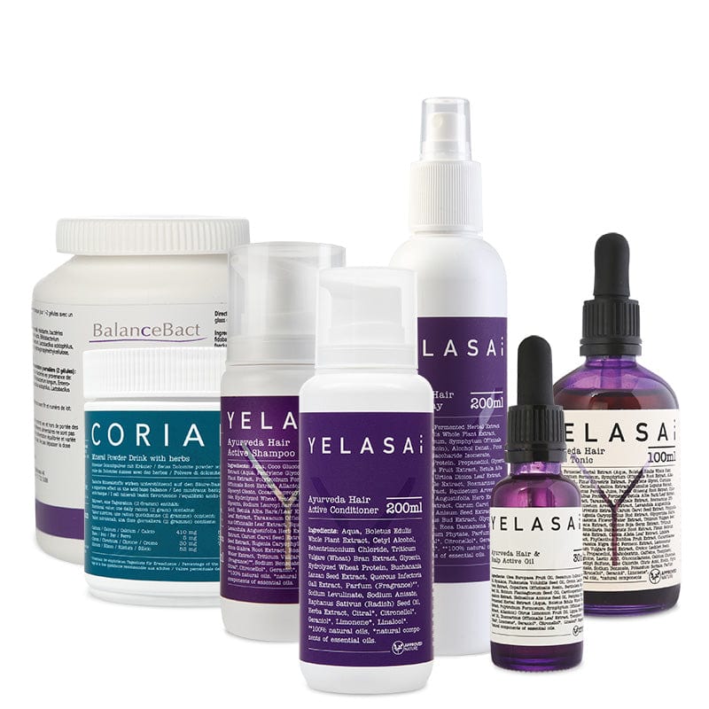 Haarpflege Set auch bei starkem Haarausfall nach Medikamenteneinnahme, geeignet für lange Haare von YELASAI