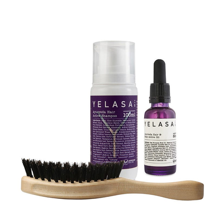 Basic-Set für kurze Haare mit Wildschweinborstenbürste