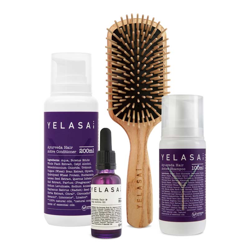 Basic-Set avec brosse à picots en bois (cheveux longs)