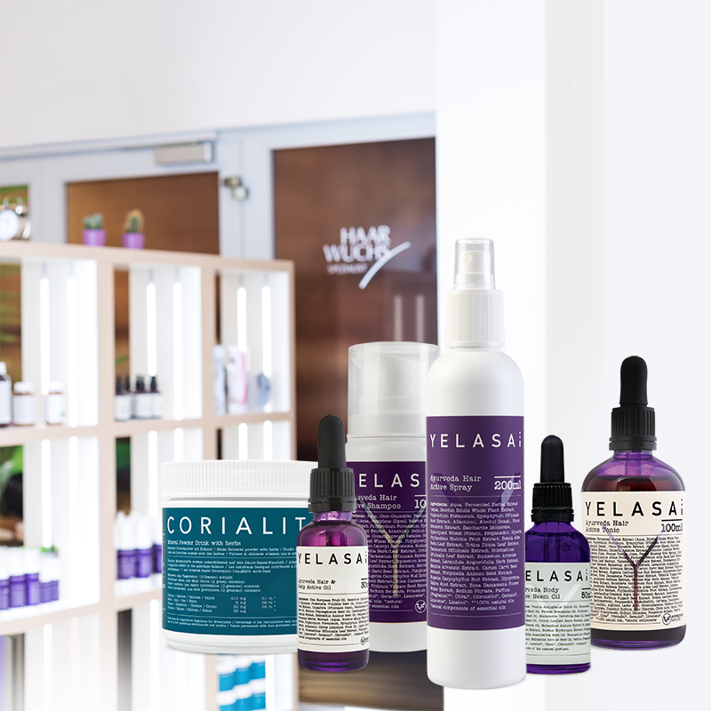 Produktset bei kreisrundem Haarausfall