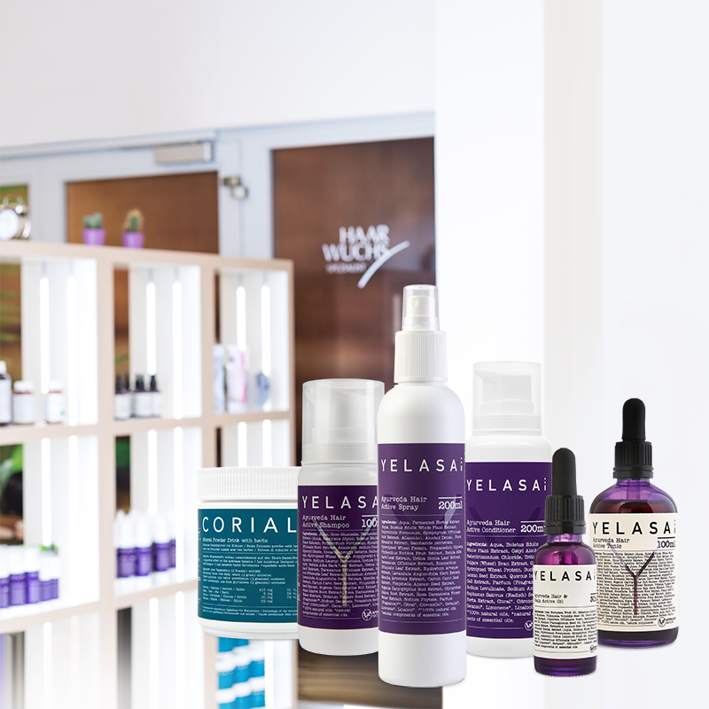 Produktset bei beginnendem Haarausfall für lange Haare