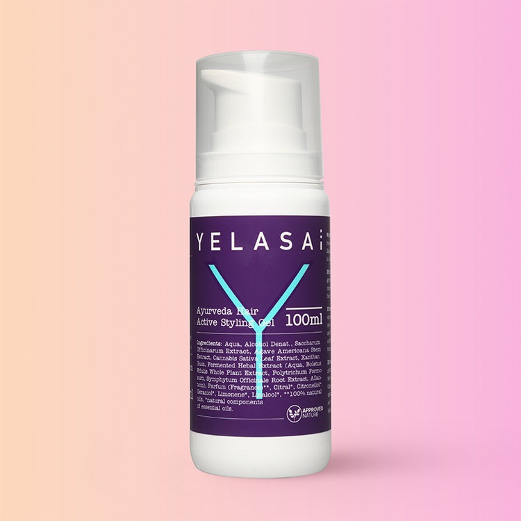 Ayurveda Hair Active Styling Gel in einer 100ml Pump Flasche von YELASAI
