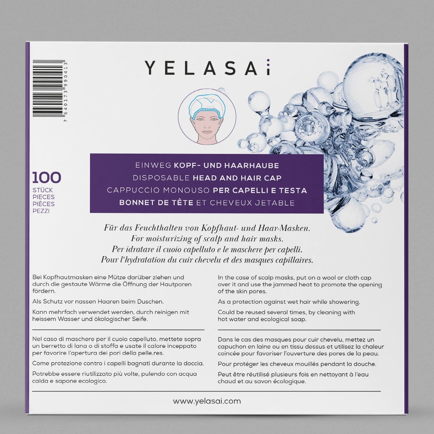 Einweg Kopf- und Haarhaube im 100 Stück Paket von YELASAI