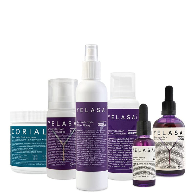 Haarpflege Set auch bei beginnendem Haarausfall für lange Haare von YELASAI