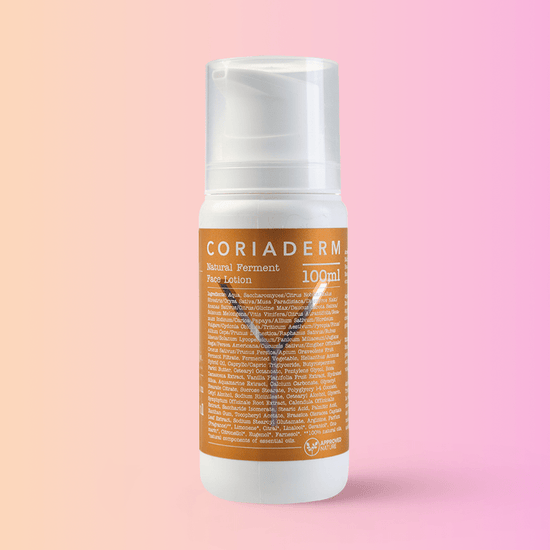 CORIADERM Natural Ferment Face Lotion in der 100ml Pump Flasche von YELASAI