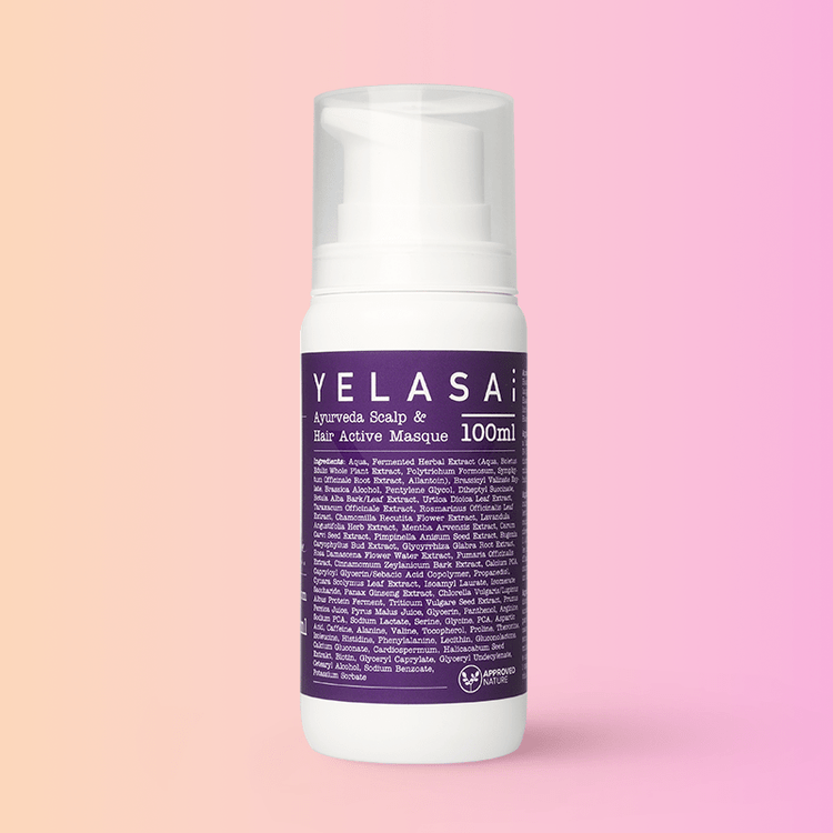 Ayurveda Hair & Scalp Active Masque ist eine Haarmaske in der 100ml Pump Flasche von YELASAI