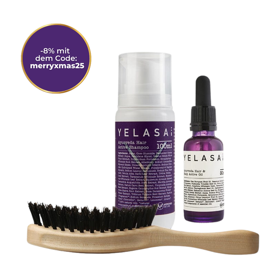 Set base per capelli corti con spazzola in cinghiale