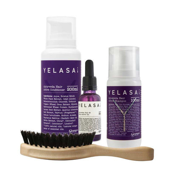 Basic-Set lange Haare mit Wildschweinborstenbürste