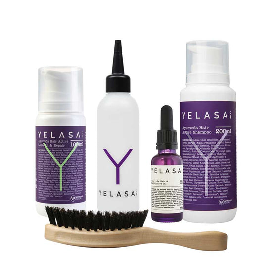 Basic-Set mit Wildschweinbürste und Leave In sowie Dosierhilfe (lange Haare)