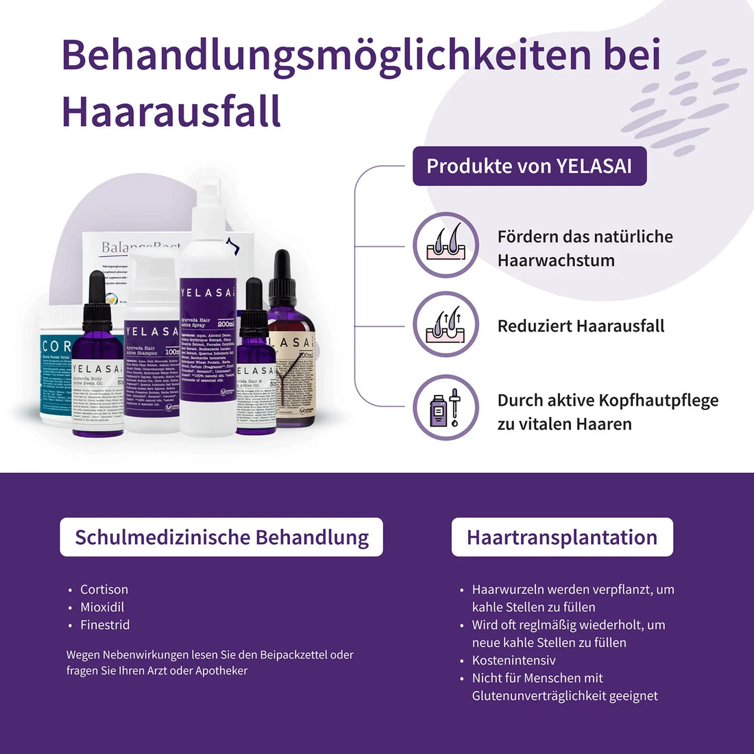 Infografik stressbedingter Haarausfall