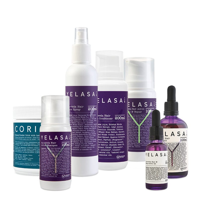 Set de soins capillaires pour de beaux cheveux et un cuir chevelu vital (cheveux longs)